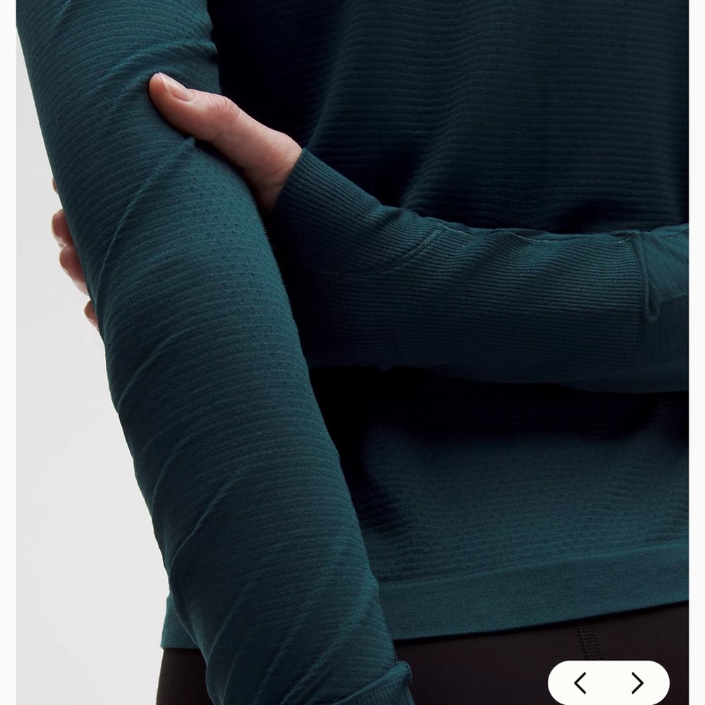 ๐ Lululemon Pine Green Long Sleeve swiftly, tech top - Picture 6 of 7